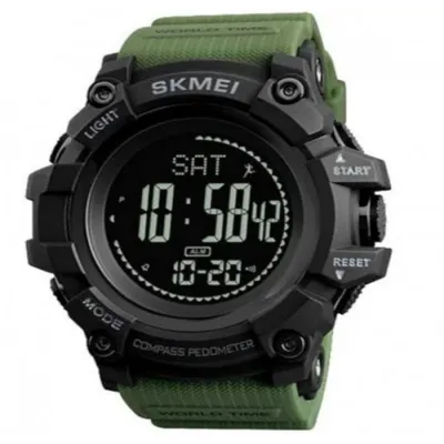 Часы наручные SKMEI 1356AG, ARMY GREEN, Compass, 9748