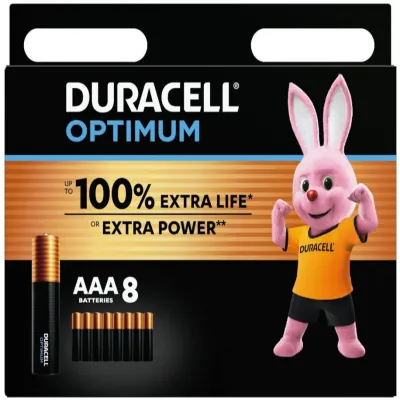 Батарейка Duracell Optimum LR3/AAA 8шт