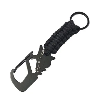 Брелок - Карабин мультитул для ключей черный 2214