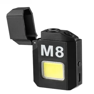 Зажигалка спиральная USB и Led фонарик X-Balog LV-6002, 9075