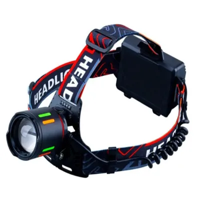 Налобный фонарь Police PL-176, 3х18650 аккум, 3хXTE LED, Type-C