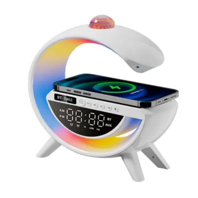 Настольная смарт лампа-ночник G-Smart GBT с беспроводной зарядкой и Bluetooth-колонкой 9386