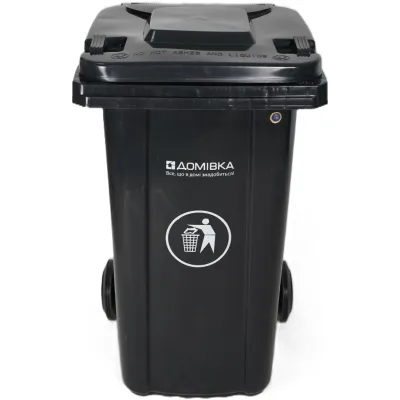 Контейнер для сміття Домівка 240L-E Темно-сірий 240 л (000033126)