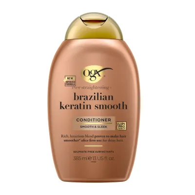Кондиціонер для волосся OGX Brazilian Keratin Smooth для зміцнення волосся 385 мл (0022796976024)