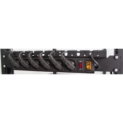 Силовий блок CSV 19", 6 розеток 1,5U с организатором кабелей питания (00260)