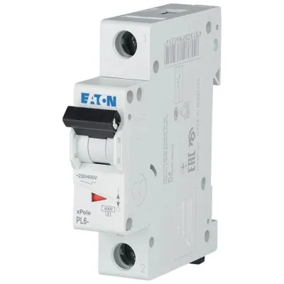 Автоматичний вимикач Eaton 1-п. М1 В 10А PL6 6кА