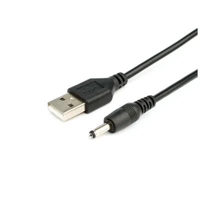 Кабель живлення USB to DC 3.5mm 5V 1.0m 2.0A black Atcom (10035)