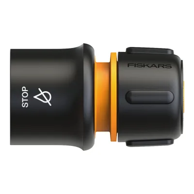 Конектор для шланга Fiskars Watering 19 мм(3/4") з автостопом LB30 (1027083)