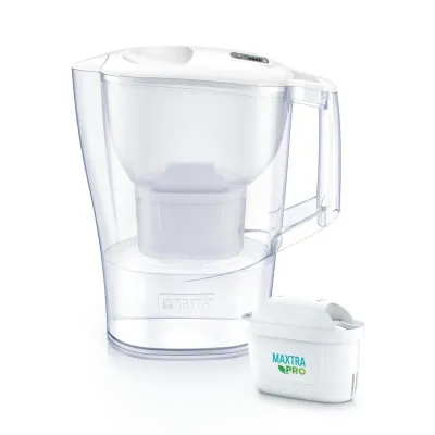 Фильтр-кувшин Brita Aluna Memo MXPro 2.4л (1.4л очищеної води) з фільтр-картриджем 3шт, білий (1053054)