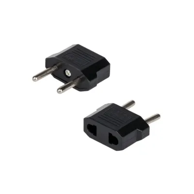 Перехідник Atcom UK/US-розетка - Евро-вилка, черный (14345)