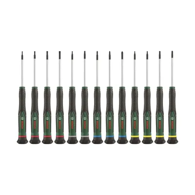 Набор отверток Bosch прецизионная 13шт, SL, PH, TX, HEX, сталь CrV (1.600.A02.Z9N)