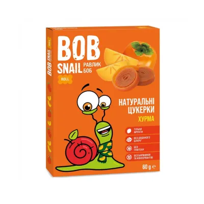 Цукерка Bob Snail Равлик Боб Хурма, 60 г (4820219341536)