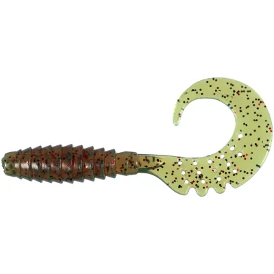 Силікон рибальський FishUP Fancy Grub 1" 019 - Motor Oil/Red (12шт/уп) (1864.13.84)