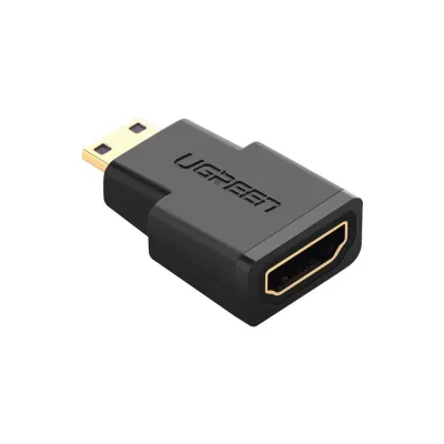 Перехідник Mini HDMI M to HDMI F black Ugreen (20101)