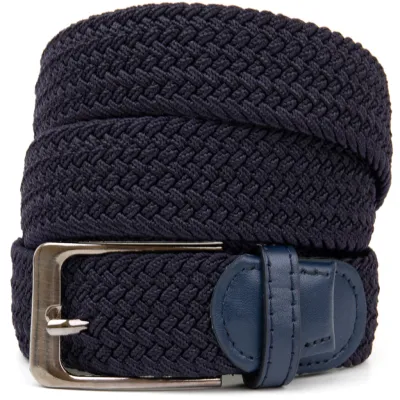 Ремінь Vintage Текстильний чоловічий Темно-синій (20526)