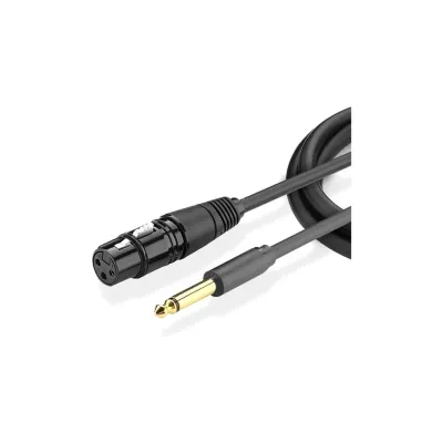 Кабель мультимедійний 6.35mm M to XLR F 5.0m AV131 black Ugreen (20721)