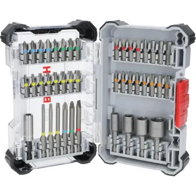 Набір біт Bosch Extra Hard Screwdriver Bit Set, 46шт, магнітний бітотримач, PH,PZ,T, SL, HEX, кейс (2.607.017.723)