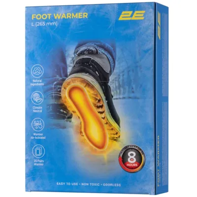 Хімічна грілка 2E для ніг розмір L (265 мм), до 8 годин - 20 пар (2E-NAFW8L-DB)