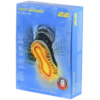 Хімічна грілка 2E для ніг розмір XL (283мм), до 8 годин - 20 пар (2E-NAFW8XL-DB)