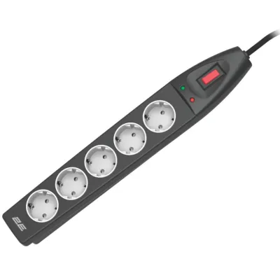 Сетевой фильтр питания 2E 2E-SP515M10BK 10m (2E-SP515M10BK)