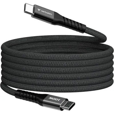Дата кабель USB-C to USB-C 1.2m Magnetic 100W black Verbatim (31863)