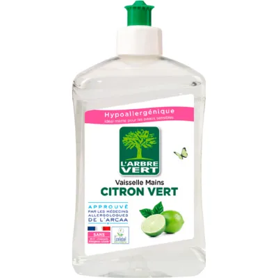 Засіб для ручного миття посуду L'Arbre Vert Лайм 500 мл (3450601016233/3450601047077)