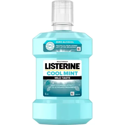 Ополіскувач для порожнини рота Listerine Свіжа м'ята М'який смак 1000 мл (3574661011394/3574661619927)