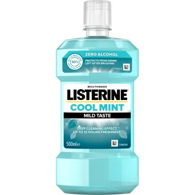 Ополіскувач для порожнини рота Listerine Свіжа м'ята М'який смак 500 мл (3574661287539/3574661021775)