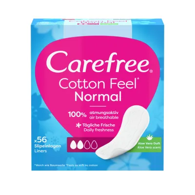 Щоденні прокладки Carefree М'якість бавовни з Алое 56 шт. (3574661486307)
