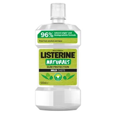 Ополіскувач для порожнини рота Listerine Naturals з ефірними оліями 500 мл (3574661643335/3574661657462)