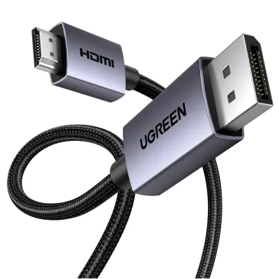 Кабель мультимедійний DisplayPort M to HDMI M 3.0m V2.0 4K30Hz DP125 black Ugreen (35843)