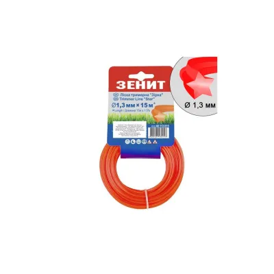 Жилка косильна Зеніт плетена "Зірка" 1,3 мм х 15 м (40113015)