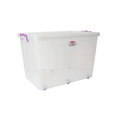 Контейнер для зберігання Irak Plastik на колесах прозорий 60 л (4669)