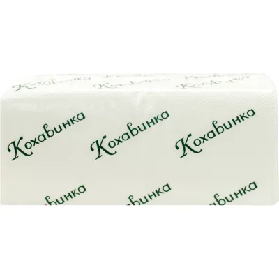 Паперові рушники Кохавинка V-складання Білі 2 шари 160 листів (4820032450194)