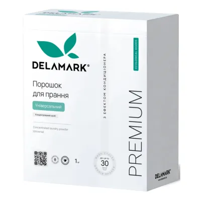 Пральний порошок DeLaMark Premium Line Universal з ефектом кондиціонера 1 кг (4820152330963)