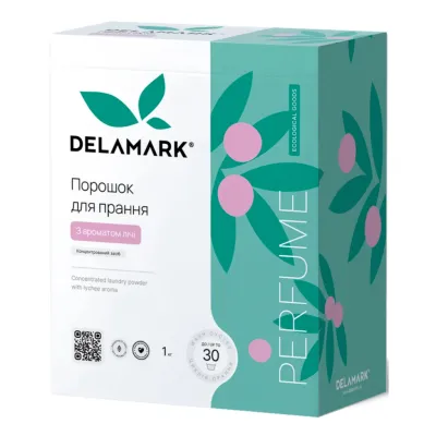 Пральний порошок DeLaMark з ароматом Лічі 1 кг (4820152332516)