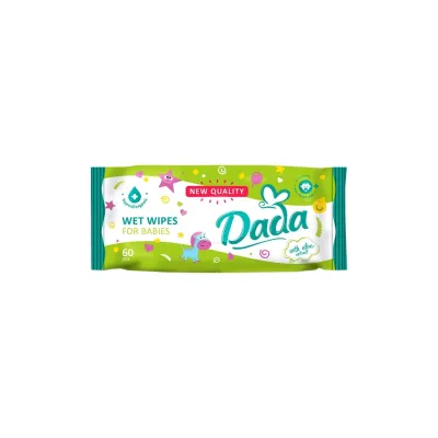 Дитячі вологі серветки Dada з екстрактом алое, 60 шт (4820174980375)