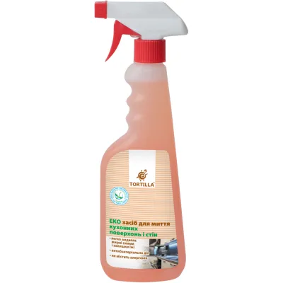 Спрей для чищення кухні Tortilla Еко засіб для миття кухонних поверхонь і стін з антибактеріальною дією 450 мл (4820178060936)