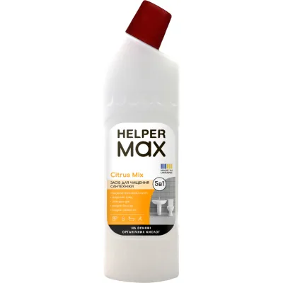 Рідина для чищення ванн Helper Max Citrus Mix Для сантехніки 1 л (4820183973016)