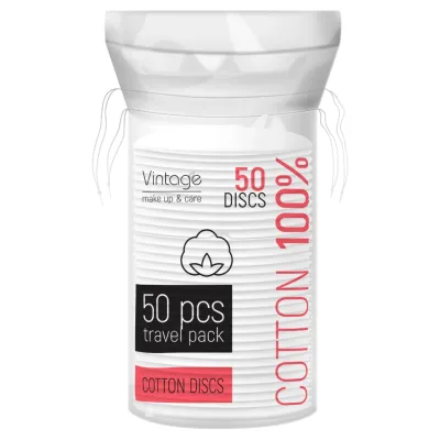 Ватные диски Vintage Cotton Travel Pack 50 шт. (4820204703615)