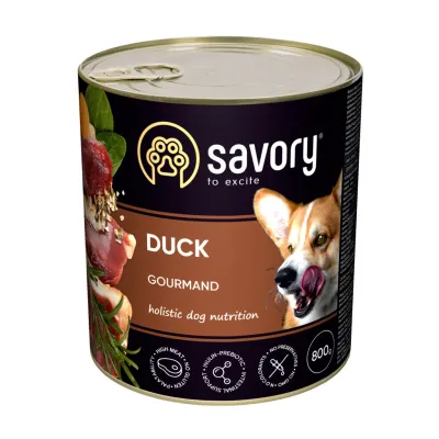 Консерви для собак Savory Dog Gourmand качка 800 г (4820232630488)