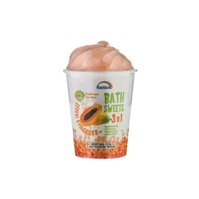 Бомбочка для ванни AquaShine Rainbow Набір Веселі бульбашки Бомба-кекс для ванн і Морська сіль з екстрактом череди (4820240940371)