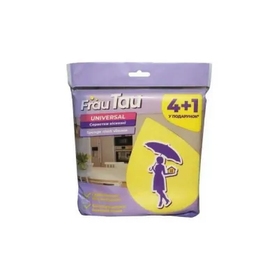 Серветки для прибирання Frau Tau Universal Віскозні 4+1 шт. (4820263230961)