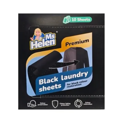 Серветки для прання Ms Helen Для оновлення чорного кольору 10 шт. (4820281850158)