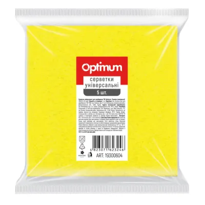 Серветки для прибирання PRO service Optimum віскозні Жовті 5 шт. (4823071623246)
