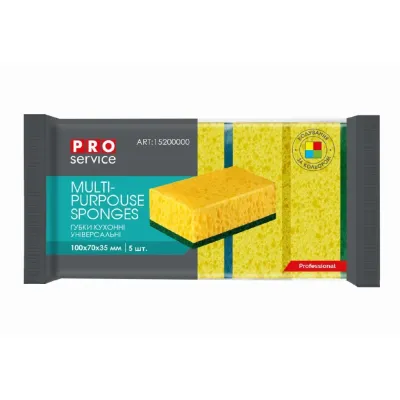 Губки кухонні PRO service Professional крупнопористі 5 шт. (4823071628623)