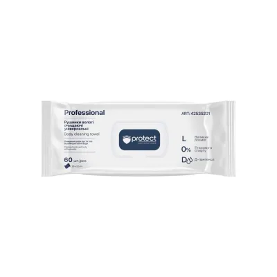 Вологі рушники Protect Professional Очищаючі універсальні 60 шт. (4823071669145)
