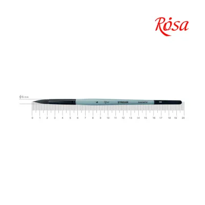 Пензлик для малювання Rosa Синтетика кругла, STREAM 132, № 6 (4823098517184)