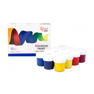 Гуашеві фарби Rosa Studio Classic 12 кольорів по 20 мл (4823098527039)