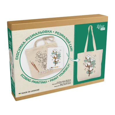 Набір для творчості Rosa Talent екосумка-розмальовка, Бавовна, 38х42 см (4823098541196)